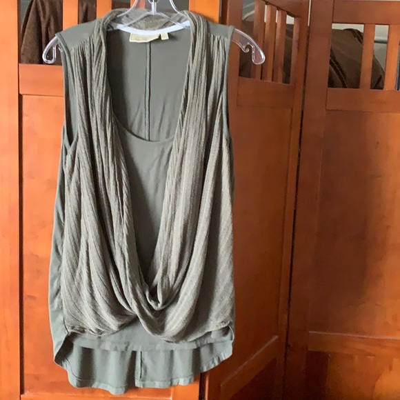 Moulinette Soeurs Tops - Anthropologie Rayon Spandex Hi Lo Drape Front Knit Top